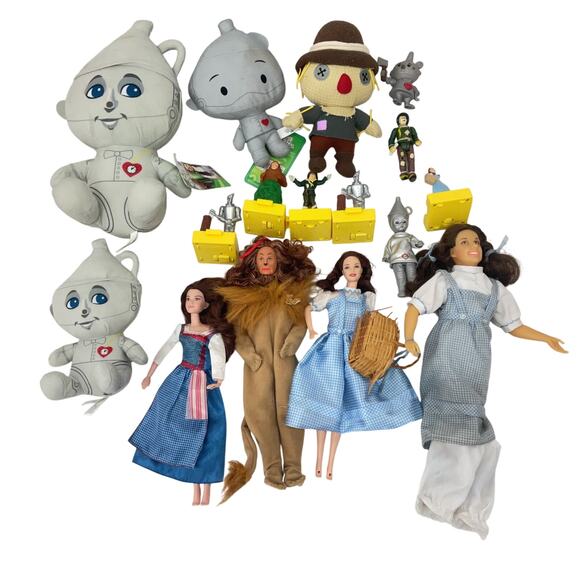 Preowned Mixed LOT Wizard of Oz & Others Character Dolls Figures Plush Tin Man - Picture 1 of 6